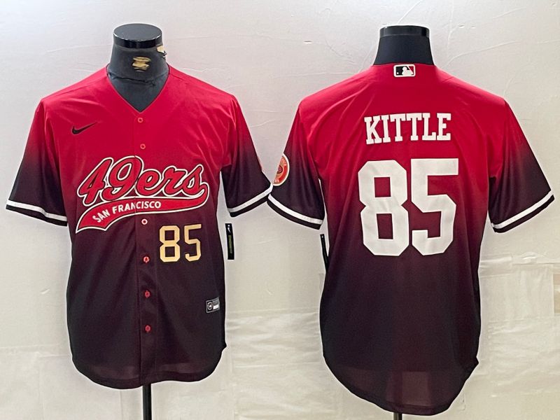 Men San Francisco 49ers 85 Kittle Red Joint Name 2024 Nike Limited NFL Jersey style 7